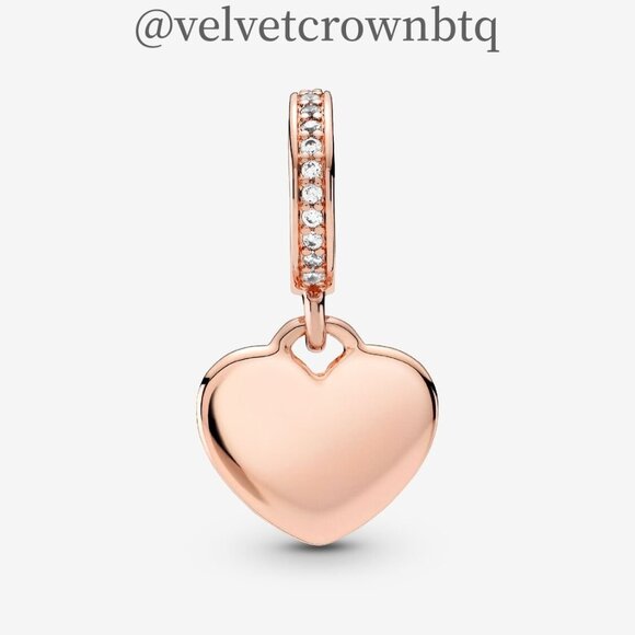 Pandora Engravable Heart Tag Dangle Charm - Picture 3 of 6